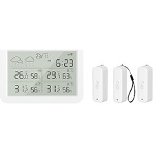 MSP Smart Dijital Termometre (Monitörlü) | 4 Bölge Takipli Iç-Dış Mekan Wifi Akıllı Iklim Sensörü X7510