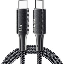 MSP E-Marker Çipli 2mt 100W Type C To Type C Şarj Kablosu 480MBPS Veri Aktarım Şarj Akım Korumalı Kopmaz Kablo