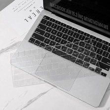 MSP MacBook Air 15.3 Inç M2 M3 M4 M5 A2941 A3114 A3241 A3448 Uyumlu Şeffaf Türkçe Q Klavye Koruyucu