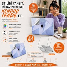 MSP Macbook Pro M1-M2 Kılıf A2338 ile Uyumlu Koruyucu Sticker Laptop Kaplama MARBLE14 Gri