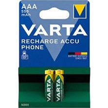 MSP Edilebilir Ince Aaa Varta Aaa 550MAH 2li Blister Telsiz Telefon Pili