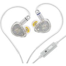 MSP Tangzu Wan'er S.g Iı Kulak Içi Monitör, Hifi Kablolu Kulaklık, 10 mm Dinamik Sürücü Pet Membranlı Oyun Kulaklığı, 2pin Çıkarılabilir Ofc Kablolu (Beyaz, 3,5 Mm, Mikrofonlu)