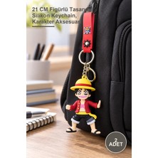 Yenilig 2 Adet Luffy Silikon Anahtarlık – 21 cm Figürlü Tasarım, Silikon Keychain, Karakter Aksesuarı