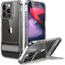 MSP iPhone 15 Pro Max Için Kılıf, Metal Kickstand Kılıf, 3 Stand Modu, Askeri Sınıf Düşme Koruması, Kablosuz Şarjı Destekler, Patentli Kickstand ile Ince Arka Kapak, Boost Serisi, Şeffaf