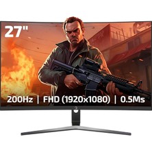 MSP 27″ Vivid T50 Curved Rgb 200Hz 0.5ms 1500R Curved 2X2W Speaker Va Gaming Monitör (Sıfır Ölü Piksel Garantili)