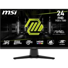 MSP 23.8" Mag 242F, Gaming Monitör, Fhd, 16:9 Flat, Rapid Ips, 200HZ, 0.5ms (Gtg) Freesync Premium