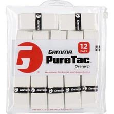 MSP Tennis Puretac Overgrıp, Ekstra Yapışkan, Dayanıklı, Nem Emici - Beyaz, Siyah (1, 3 Veya 12'li Paket)