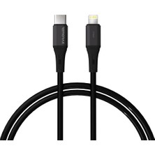 MSP C-Lightning Uyumlu, 27WATT Pd Hızlı Şarj Kablosu, Remorax Wahoo (1AD x 1metre Siyah)