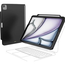 MSP Air 11 M3/m4 2025/2024 ile Uyumlu Kılıfı, Magic Keyboard ile Uyumlu (M2), Apple Pencil Pro Kalem Tutucu - Siyah (Ürün Klavye Değildir Sadece Kılıftır)
