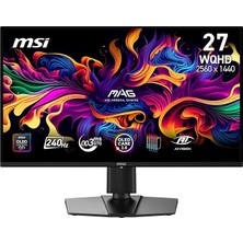 MSP 26.5" Mag 274QP Qd-Oled X24, Gaming Monitör, Wqhd, 16:9, Flat, Qd-Oled, 240Hz, 0.03MS, Freesync Premium, Pivot