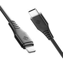 MSP Omars Type-C iPhone Lightning Hızlı Şarj Kablosu Siyah 1.8 Metre