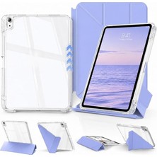 MSP Air 11 Inç M4/m3 ve Air 4/5 10.9 Inç ile Uyumlu Kapağı Ayrılabilir Mıknatıslı Arkası Sert Kılıf Lila