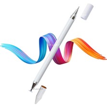 MSP Moveteck Lenova M10 Plus TB-X606F ile Uyumlu Dokunmatik Stylus Kalem, 2in1 Çizim ve Yazı Kalemi, Beyaz