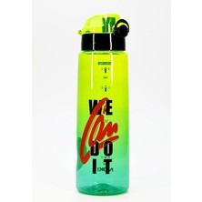 MSP Matarası Tritan Geniş Ağız Su Şişesi Grafiti Spor Matarası Suluğu Bpasız 800 ml Yeşil 0104