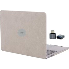 MSP MacBook Air M1 Kılıfı A2337 Uyumlu 13.3 Inç Premium Süet Dokulu Kumaş Kaplama Hard Case A2179 A1932 Soft Touch Sert Koruyucu Kapak Çizilme Darbe Koruma Gri