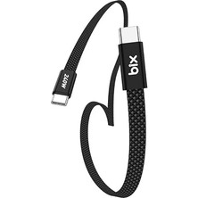 MSP T5CC-BK Siyah 1 Metre 240W Type-C To Type-C Örgülü Hızlı Şarj ve Data Kablosu, 480MBPS 240W Type C Turbo Şarj Kablosu, (Tüm Type C Telefon ve Tabletlerle Uyumludur) (Max 48V 5A)