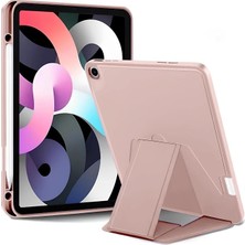 MSP Samsung Tablet Ile Uyumlu Kılıf Lüks Kadife Iç Kaplamalı Suni Deri Mıknatıslı Standlı Tablet Arka Kapak (Pembe, Tab A9 X110/GALAXY Tab A11)