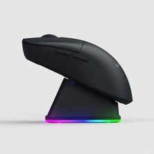 MSP Rajin Blaze Çift Modlu Kablosuz 12000 Dpi Rgb Şarj Standlı & Makro Yazılımlı Kablosuz Gaming Mouse - Siyah (2.4 Ghz Kablosuz + Bluetooth)
