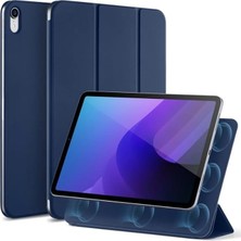 MSP iPad 11 (A16 2025) ve iPad 10. Nesil 10.9 Inç Uyumlu Manyetik Tablet Kılıf Üç Katlanabilir Stand Otomatik Uyku/uyandırma Ince Koruyucu Kılıf Lacivert