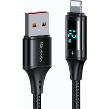 MSP CA-1060 Lightning Dijital Göstergeli Data-Şarj Kablosu 3A 1.2m, Siyah