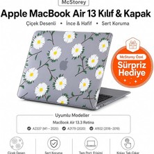 MSP MacBook Air M1 Kılıfı 13.3 Inç A2337 A2179 A1932 Uyumlu Kristal Parlak Çiçek Desenli Sert Kapak Hard Case Koruyucu Kılıf Uv Baskılı Çizilme Önleyici Laptop Kılıfı Yeşil Sarı
