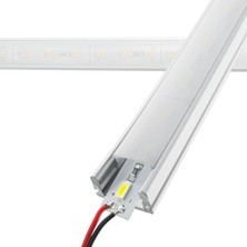 aklow akyoleticaret 6931 Sıva Üstü LED Kanal Profil, Alüminyum, 2 Metre, 15X6 Mm, Opak Pleksi Yan Kapak