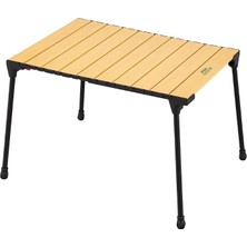 MSP Alüminyum Katlanır Kamp Masası - 30 kg Kapasiteli Outdoor Masa, Taşıma Çantalı Portatif Kamp Masası, Ahşap Kaplama, Hafif ve Şık Plaj Masası