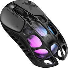 MSP Mercury x Ultra Hafif Oyun Faresi – Magnezyum Alaşım, 32.000 Dpı, Paw 3950 Sensör, 1k Yoklama Hızı, Üç Mod, Rgb, Ergonomik Içi Boş Tasarım, 5 Programlanabilir Düğme (Siyah)