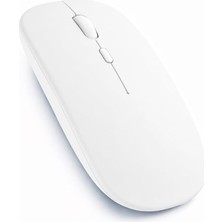 MSP Type-C Şarjlı Bluetooth Mouse MacBook iPad Laptop Uyumlu Ince Gövde Dongle ve Kablo Dahil Beyaz