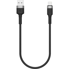 MSP XCC8699 X-Sharkmini Usb-A To Lightning Hızlı Şarj ve Data Kablosu 30CM 3A 27W Qc 3.0 Pd Destekli 480 Mbps Veri Aktarım Örgü Hasır Alüminyum Uç Dayanıklı Kısa Şarj Kablosu | XCC8699