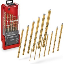 MSP Orijinal 13 Parça Hss-G-Tin Metal Matkap Ucu Seti 49427013 | Hss 4341 Çelik | Titanyum Nitrür (Tin) Kaplama | 135° Split Point Uç | N Tipi Spiral | Yuvarlak Şaft | Saklama Kutusu Dahil