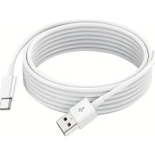 MSP 3A 60W Usba To Type-C Hızlı Data ve Şarj Kablosu 3 Metre Beyaz SX22 SCHITECSX22
