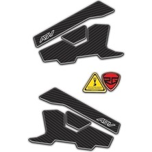 aklow akyoleticaret ADV350 Adv 350 Karbon Görünümlü Basamak Altı Koruyucu Pad 3D Kabartmalı Pad Sticker Etiket