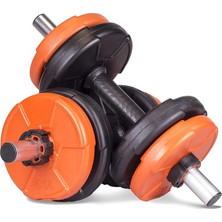 MSP 16 kg Dambıl Seti Turuncu-Siyah 6 In 1 Fitness Set