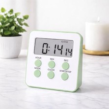 MSP Alarmlı Dijital Öğrenci Sınav Masa Kronometresi – 24 Saat Geri Sayım Timer, 2 Kademeli Alarm, LCD Ekranlı (Haki)