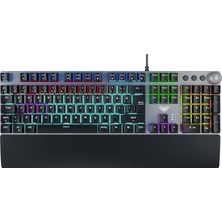 MSP F2058 Bilek Destekli Rgb Makrolu Mekanik Kablolu Oyuncu Klavyesi