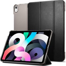 MSP iPad Air 11" (M4 2026 / M3 2025 / M2 2024) ile Uyumlu Kılıf Smart Fold Stand Özellikli Vegan Deri Siyah Kapak - ACS02050 (Spigen Tr Garantili)