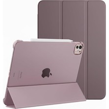 MSP Ipad Pro 11 ile Uyumlu M4 M5 2024 2025 Flip Smart Standlı Akıllı Kılıf, Smoke Purple