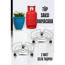 MSP Metal Saksı Altlığı Tekerlekli 2 Li Set Krom, 719698