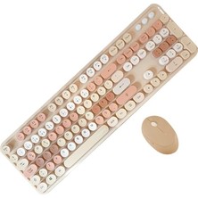 MSP Mofii Sweet Serisi Renkli Kablosuz Klavye Mouse Set Türkçe AL4259 (Mavi)