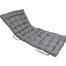 MSP Şezlong Minderi 180X60X12 cm Su Itici Uv Dayanımlı Plaj Minderi Punto (Antrasit)