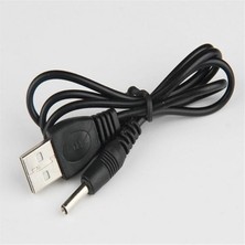 MSP Dc 5V Güç Kaynağı Şarj Adaptörü Kablosu 3.5mm Jaklı Mosunx Siyah
