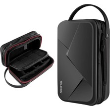 MSP Large Carrying Case For Gopro Max Hero 11 10 9 8 7 6 5 4 3, Osmo Pocket Action, Insta 360 One R, Hard Protective Travel Bag For Selfie Tripod Mount Strap And Accessories (Capacity Increased)