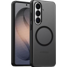MSP Samsung Galaxy S26 Için Matt Flex Serisi Magsafe ile Uyumlu Yükseltilmiş Lens Çerçeveli Ultra Güçlü Darbeye Dayanıklı Yumuşak Silikon Kılıf (Siyah, Galaxy S26)