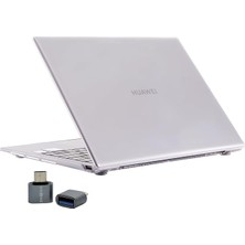 MSP Matebook 14 Kılıf Uyumlu Kristal Parlak Şeffaf Sert Hard Case Ince Hafif Çizilme Koruma 2018-2020 14 Inç Şeffaf