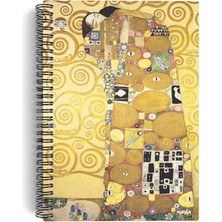 aklow akyoleticaret Gustav Klimt/the Embrace, 1905-09, Spiralli Defter 14, A5, Çizgisiz, 100 Sayfa, Sanat