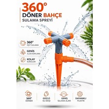 MSP Döner Bahçe Sulama Fıskiyesi, 4 Kollu Otomatik Sprinkler, Kazıklı Tasarım, Geniş Alan Kaplama