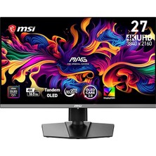 MSP 26.5" Mag 272UP Qd-Oled E16, Gaming Monitör, Uhd, 16:9, Flat, Qd-Oled, 165Hz, 0.03MS (Gtg), Freesync Premium Pro, Pivot