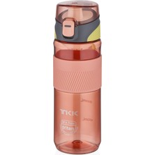 MSP Tkk Okul Su Matarası - Renkli - 700ML - Tritan Suluk Soft Touch (Pembe)