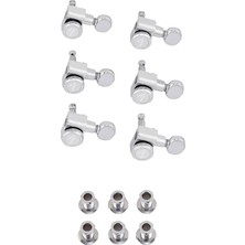 MSP »lockıng Stratocaster®/telecaster® Tunıng Machınes - Vıntage Buttons« Locking Stimmmechaniken Für Strat®/tele® - Vintage-Flügel - 18:1-6-Links - Farbe: Chrome